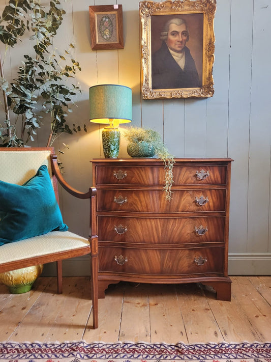 Bow Front Mahogany Chest of Drawers