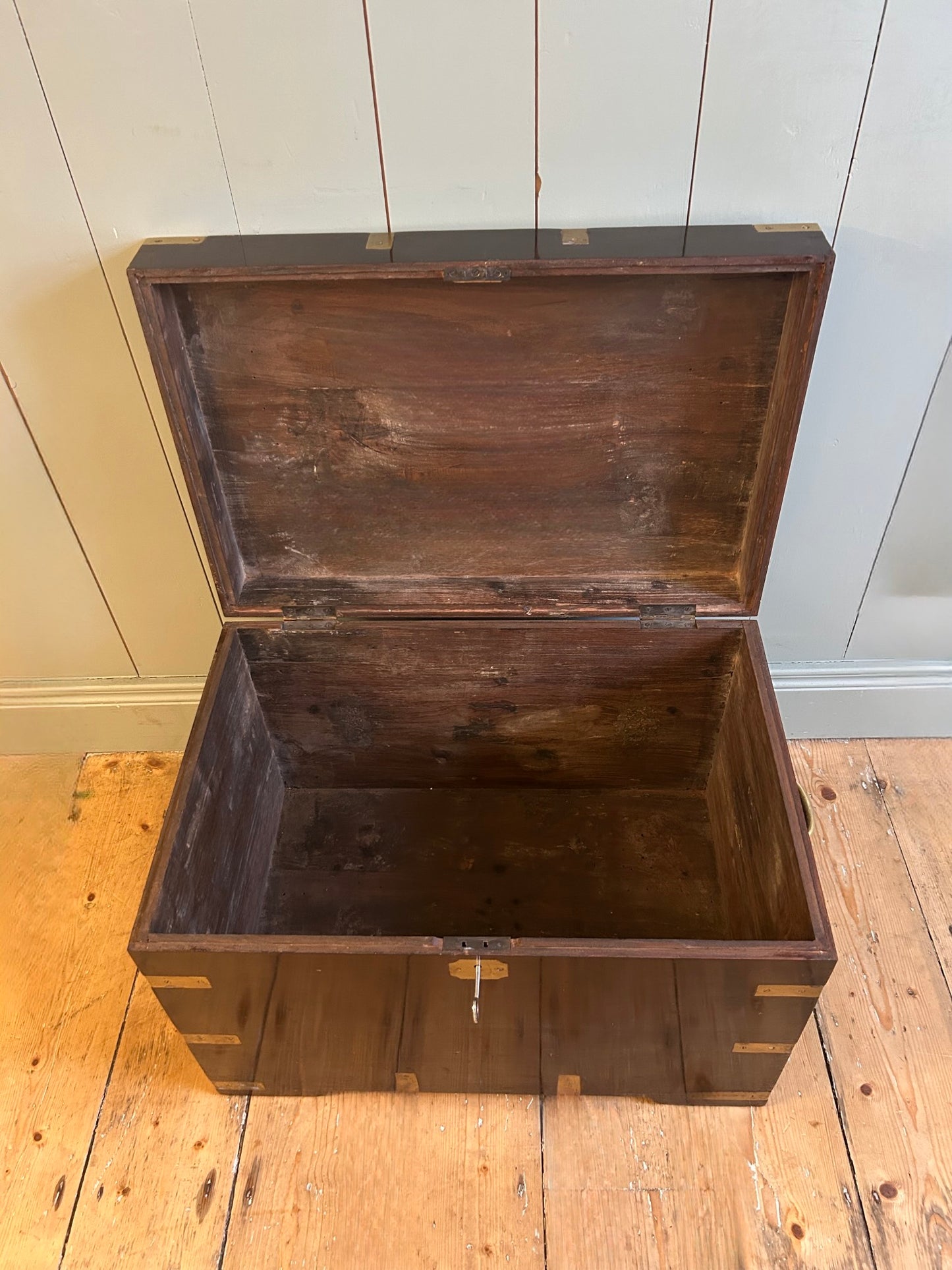 Brass and Rosewood Campaign Chest c1890