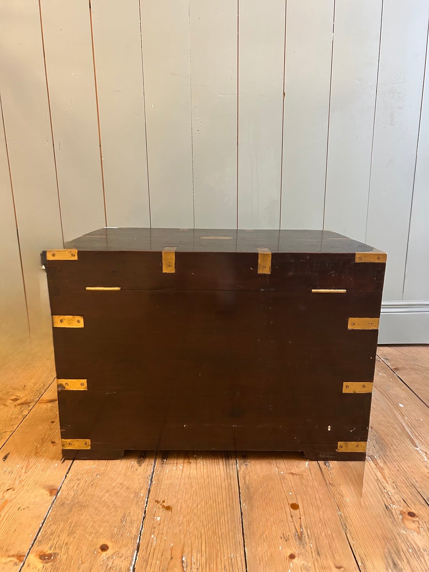 Brass and Rosewood Campaign Chest c1890