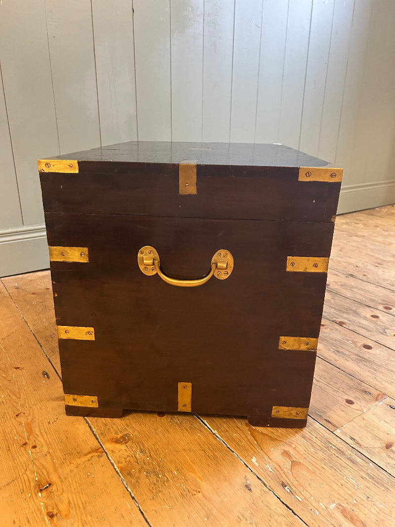 Brass and Rosewood Campaign Chest c1890