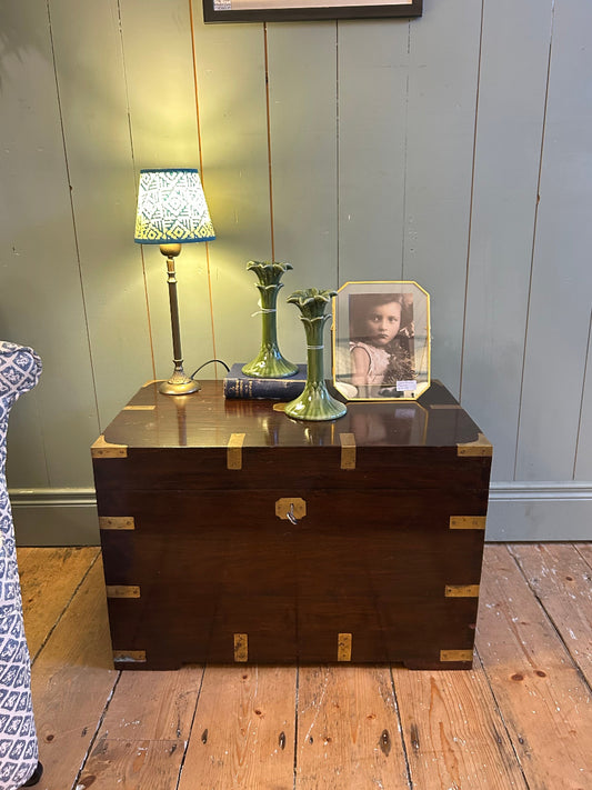 Brass and Rosewood Campaign Chest c1890