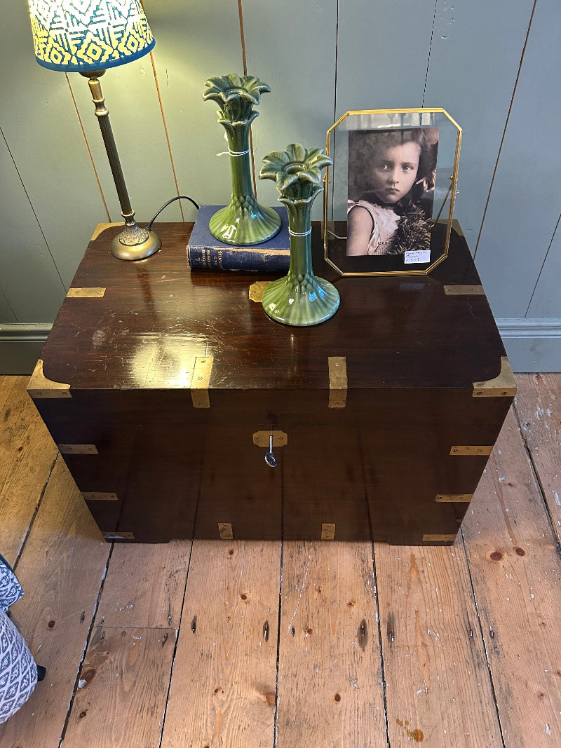 Brass and Rosewood Campaign Chest c1890