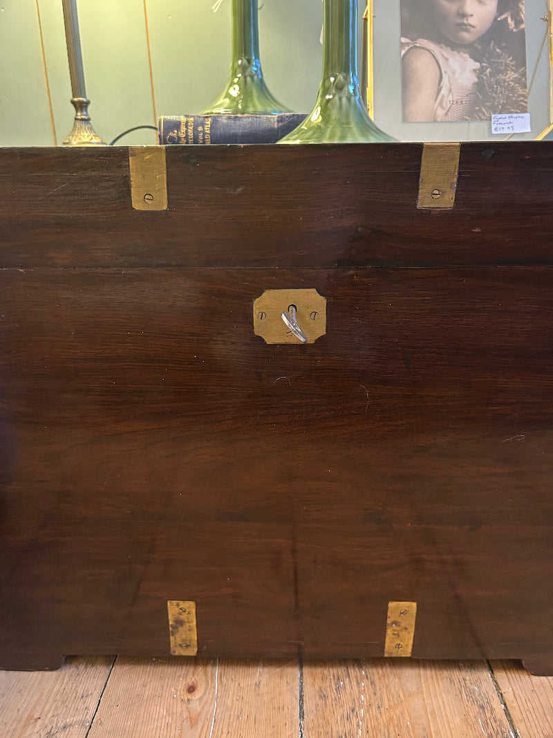 Brass and Rosewood Campaign Chest c1890