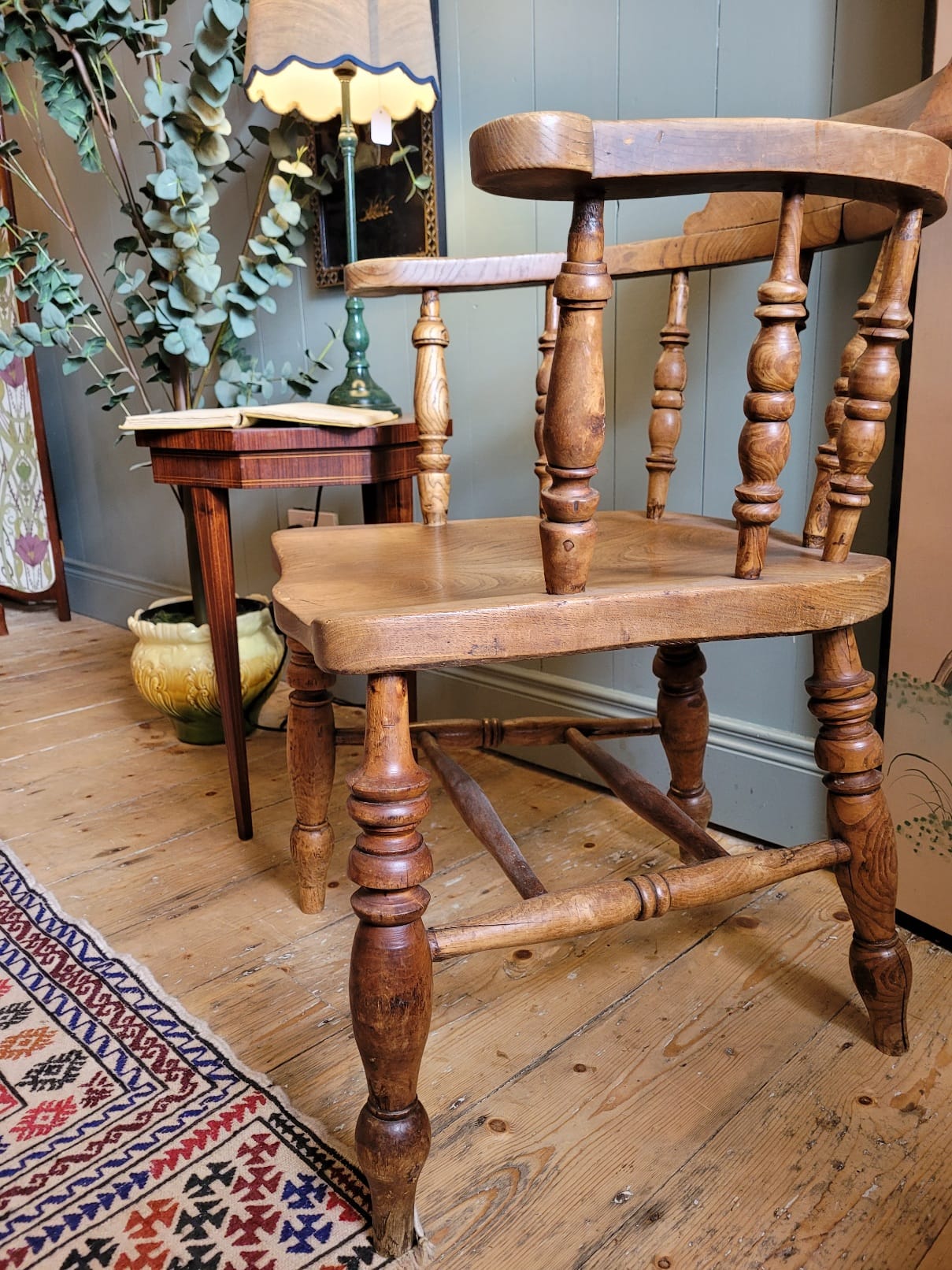 Victorian Oak Captain's Armchair