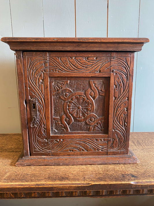 Carved Oak Spice Cupboard