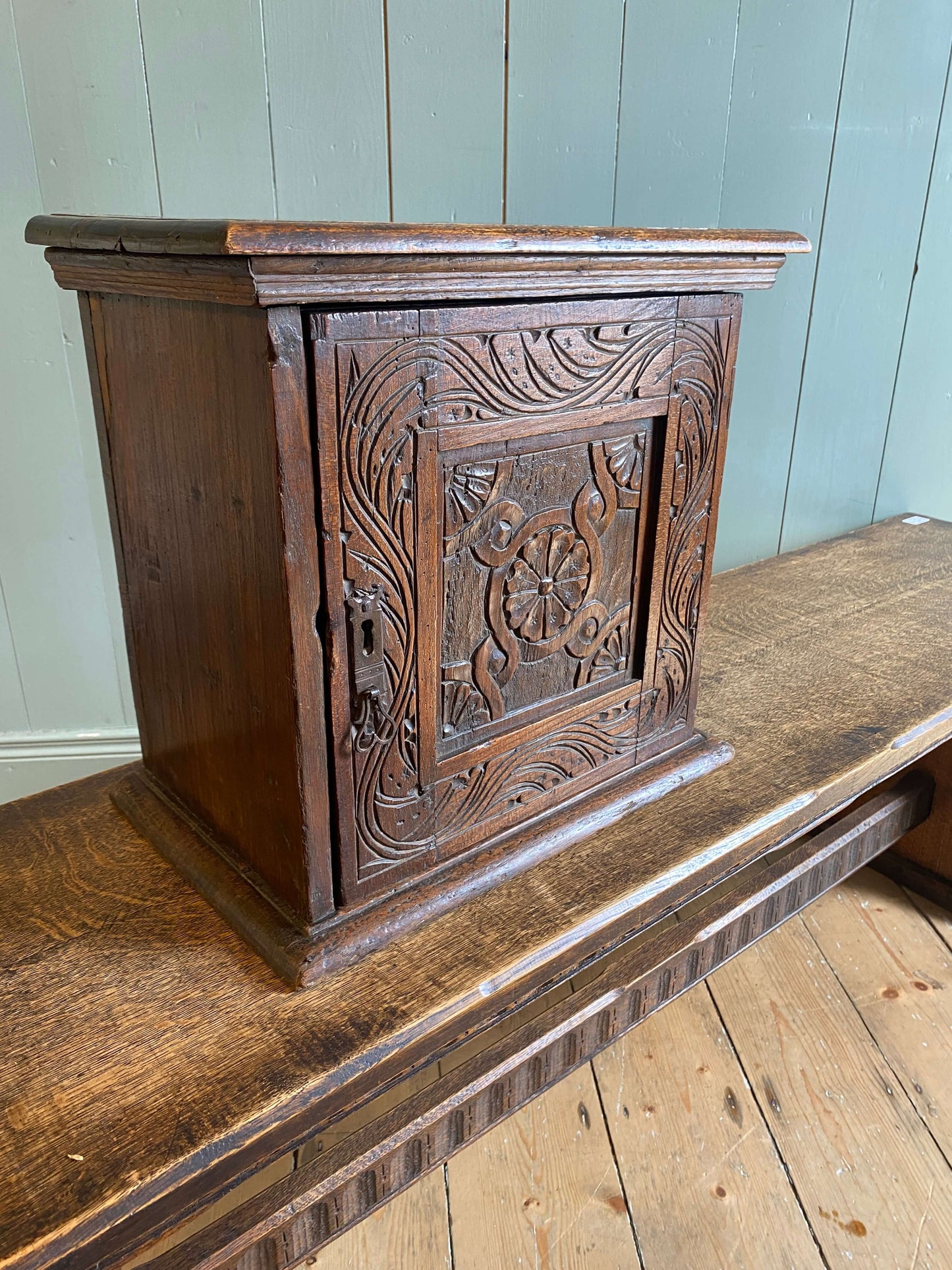 Carved Oak Spice Cupboard