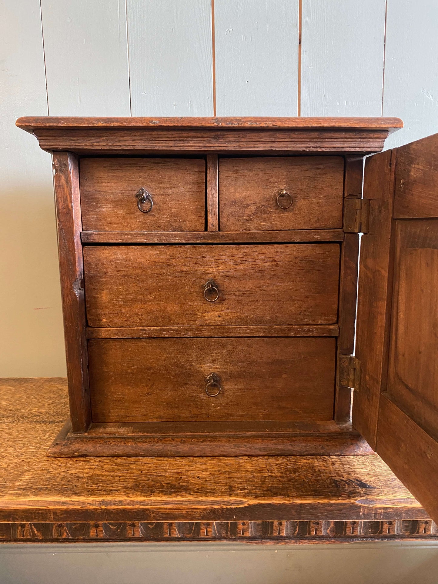 Carved Oak Spice Cupboard
