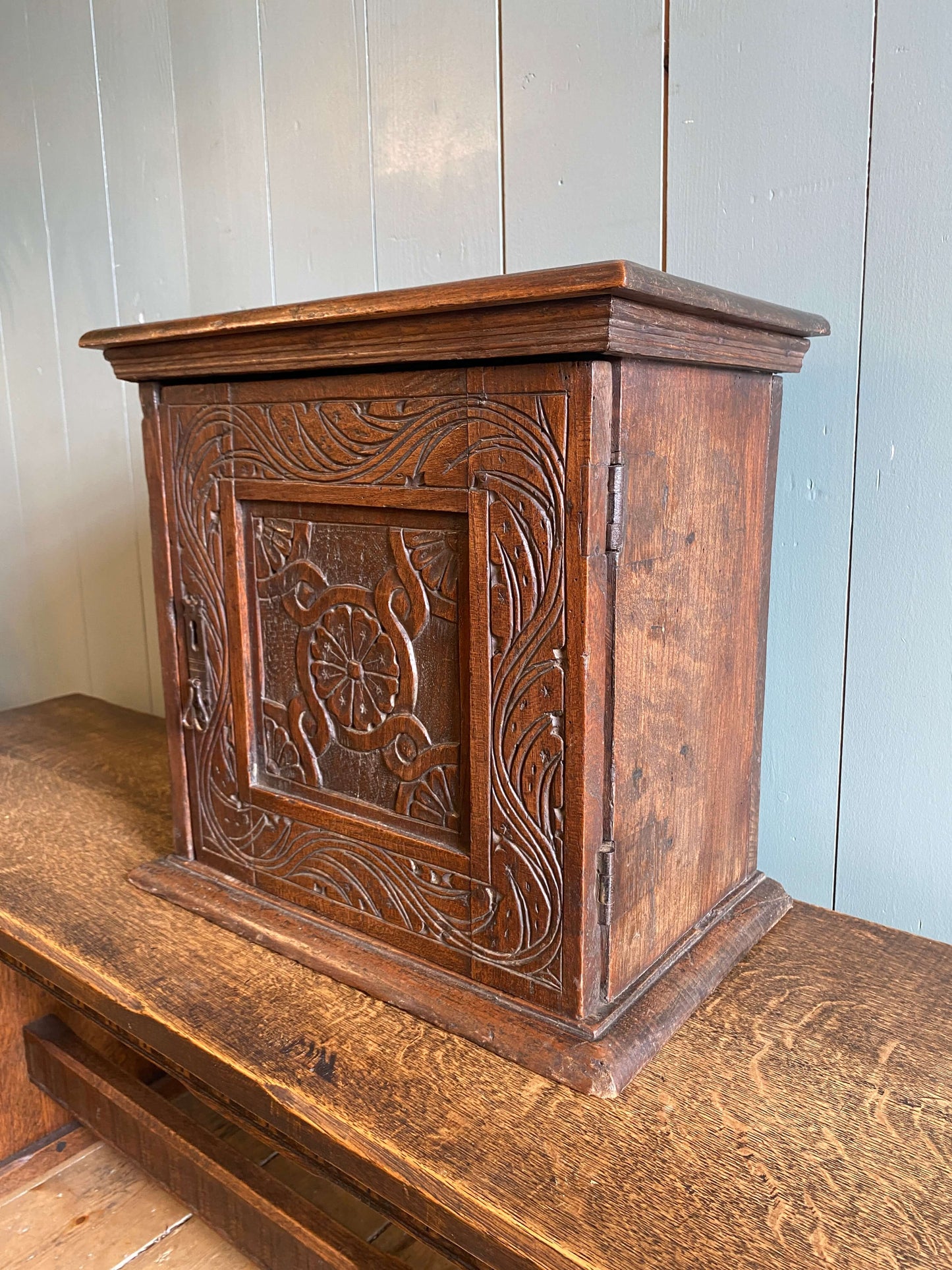 Carved Oak Spice Cupboard