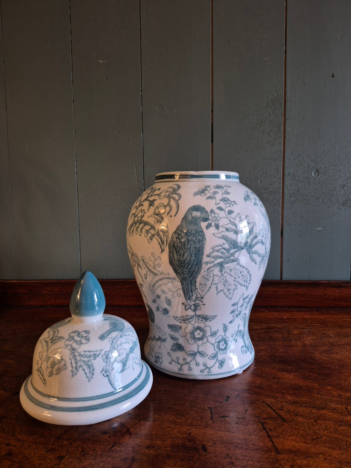 Ceramic Lidded Temple Jar
