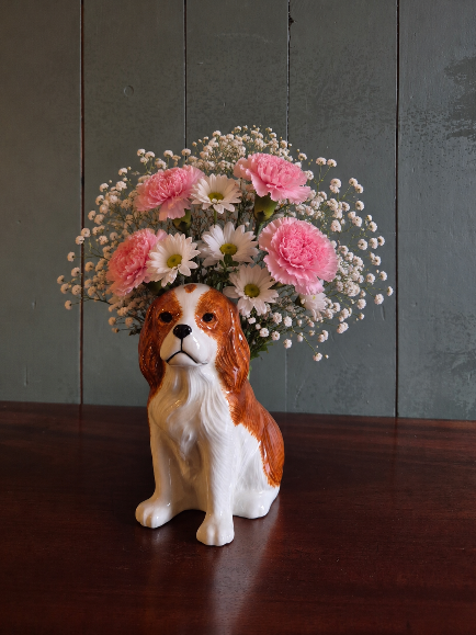 Hand Painted Blenheim Flower Vase Small