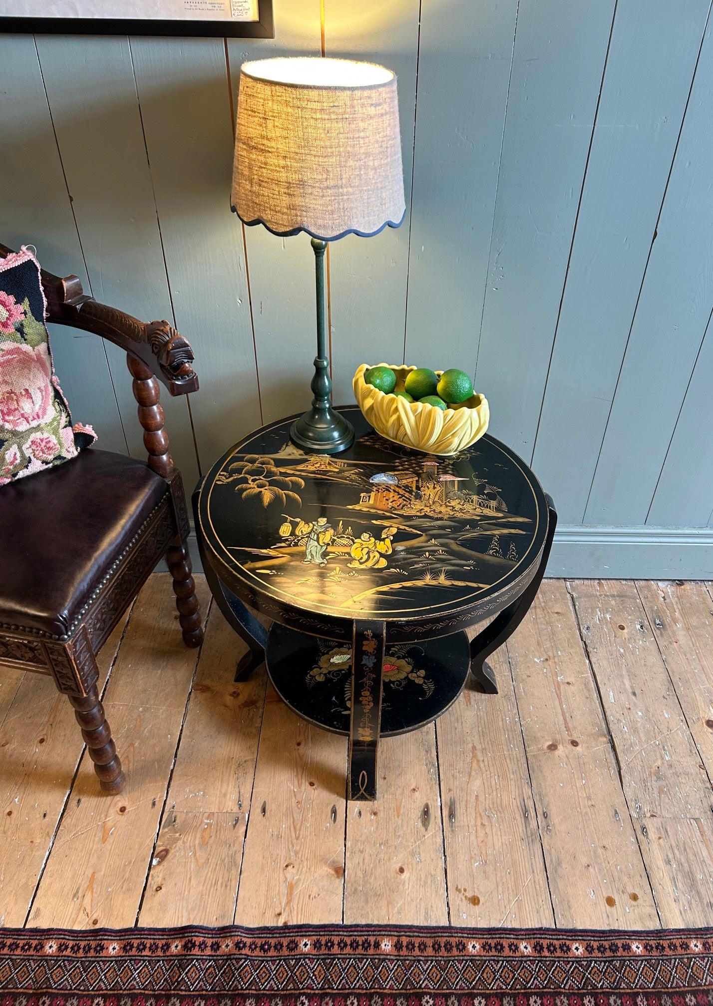 Chinoiserie Lacquered Occasional Table