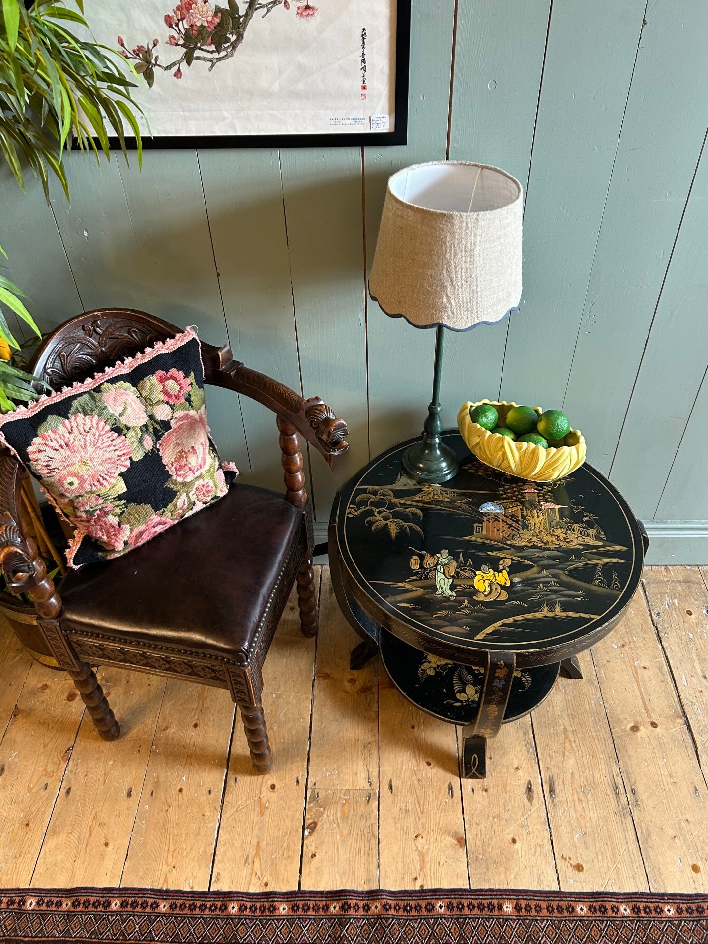 Chinoiserie Lacquered Occasional Table