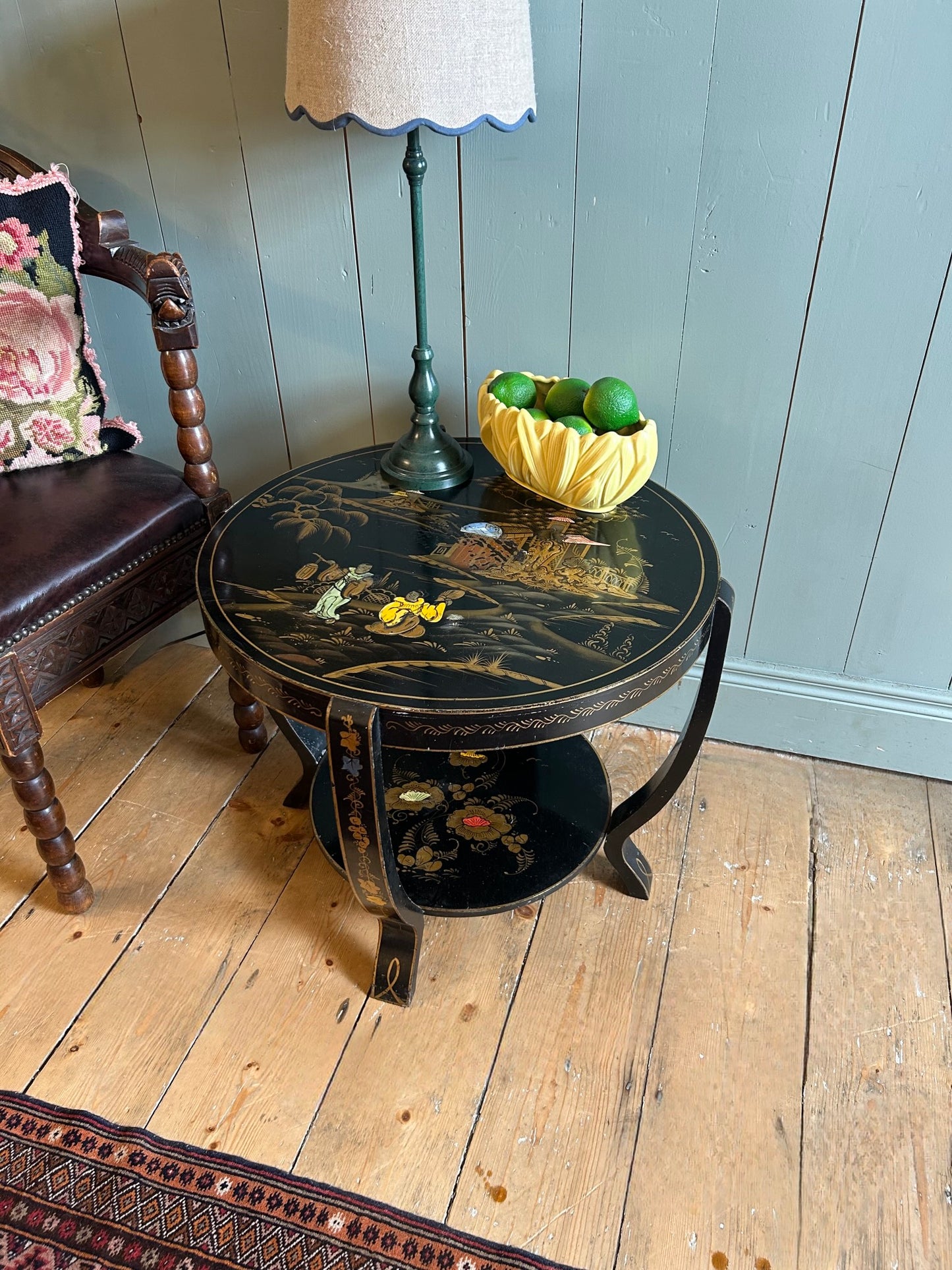 Chinoiserie Lacquered Occasional Table