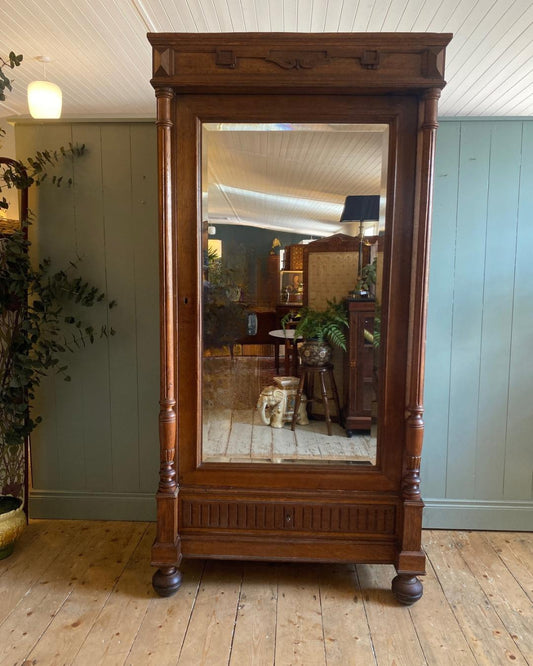 French Carved Oak Armoire