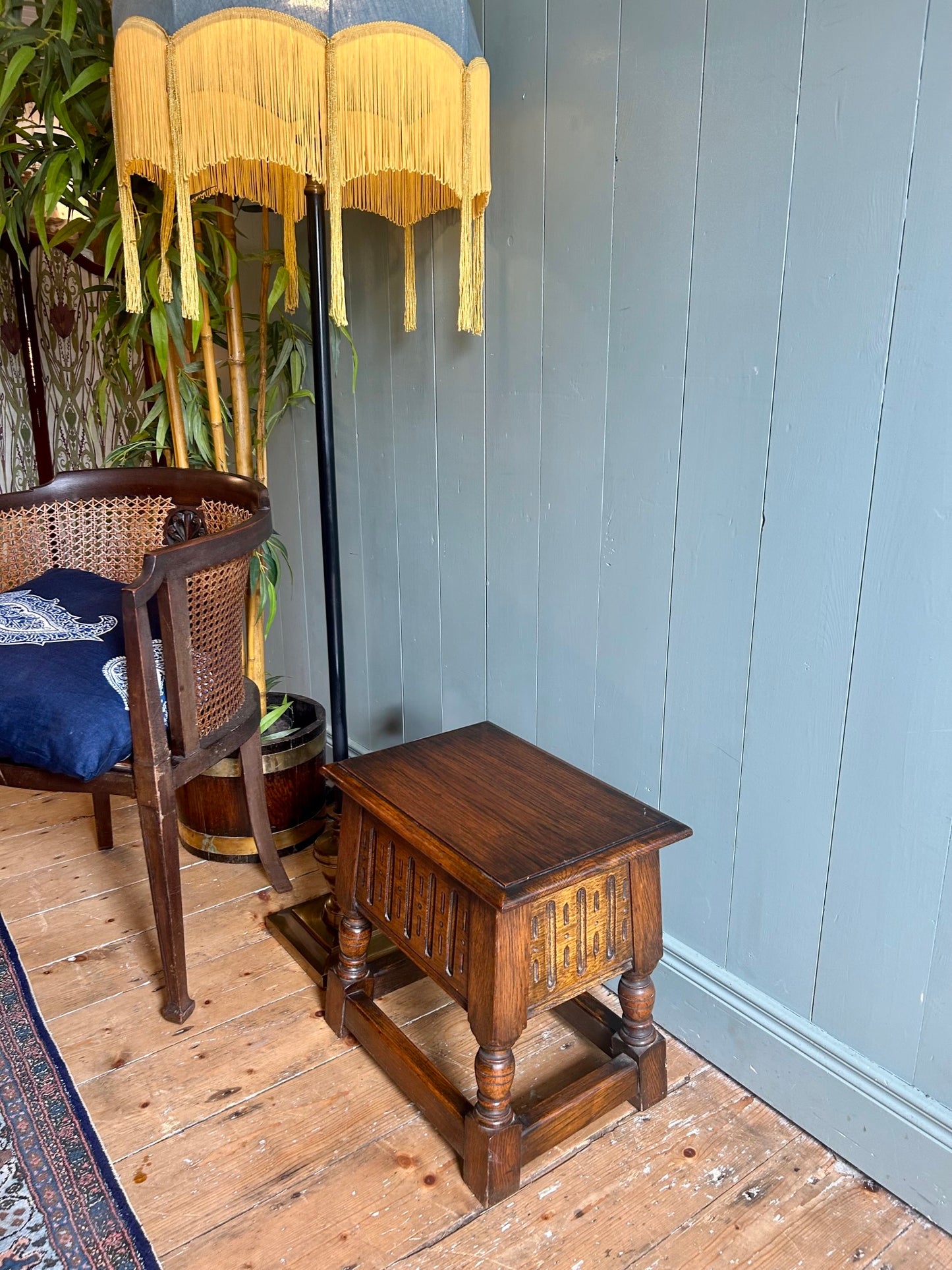 Arts & Crafts Oak Storage Stool