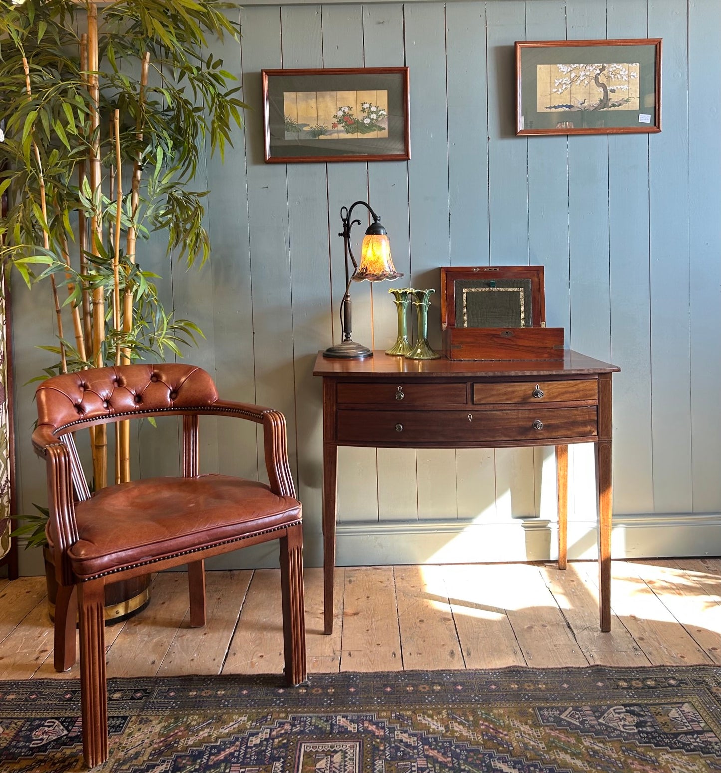 Victorian Bow Front Hall Table or Console