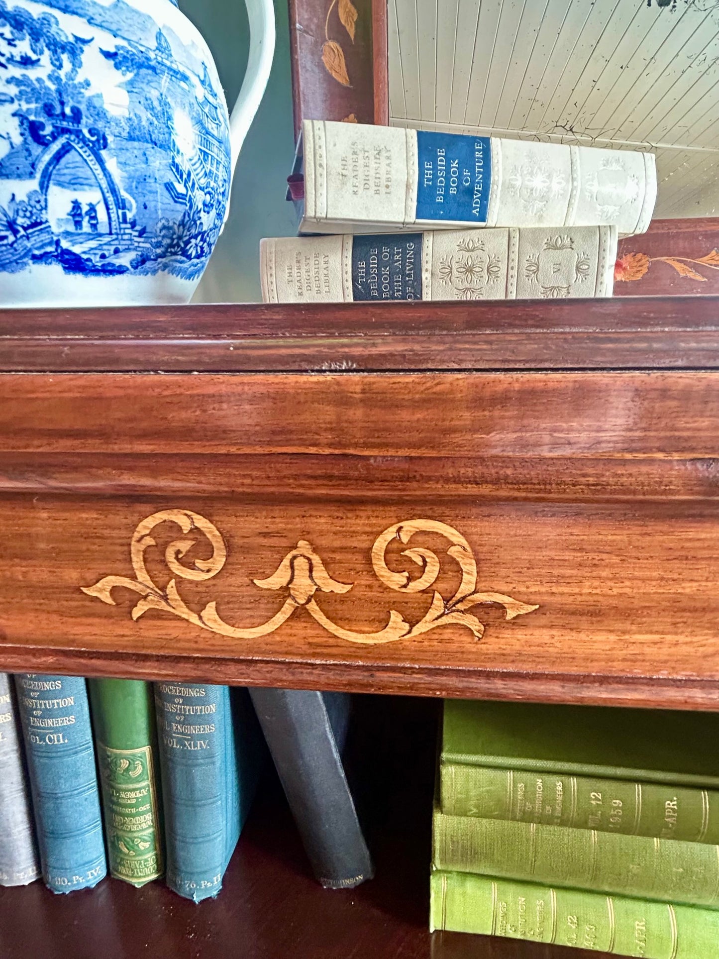 Edwardian Mahogany Open Bookcase