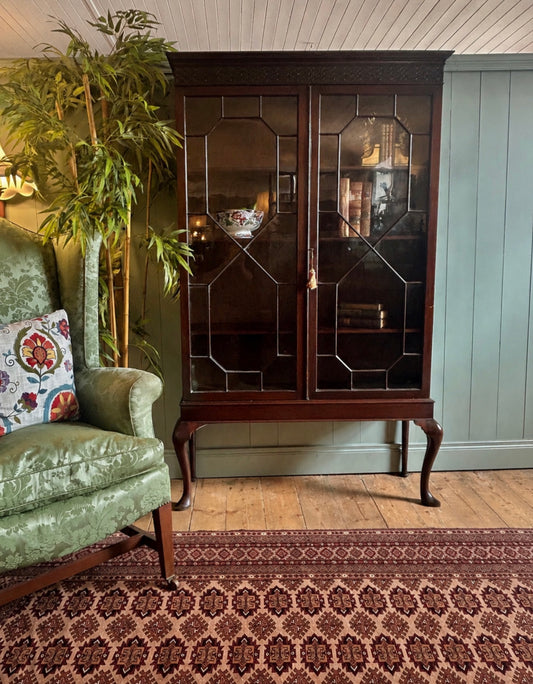Victorian Astral Glazed Mahogany Bookcase