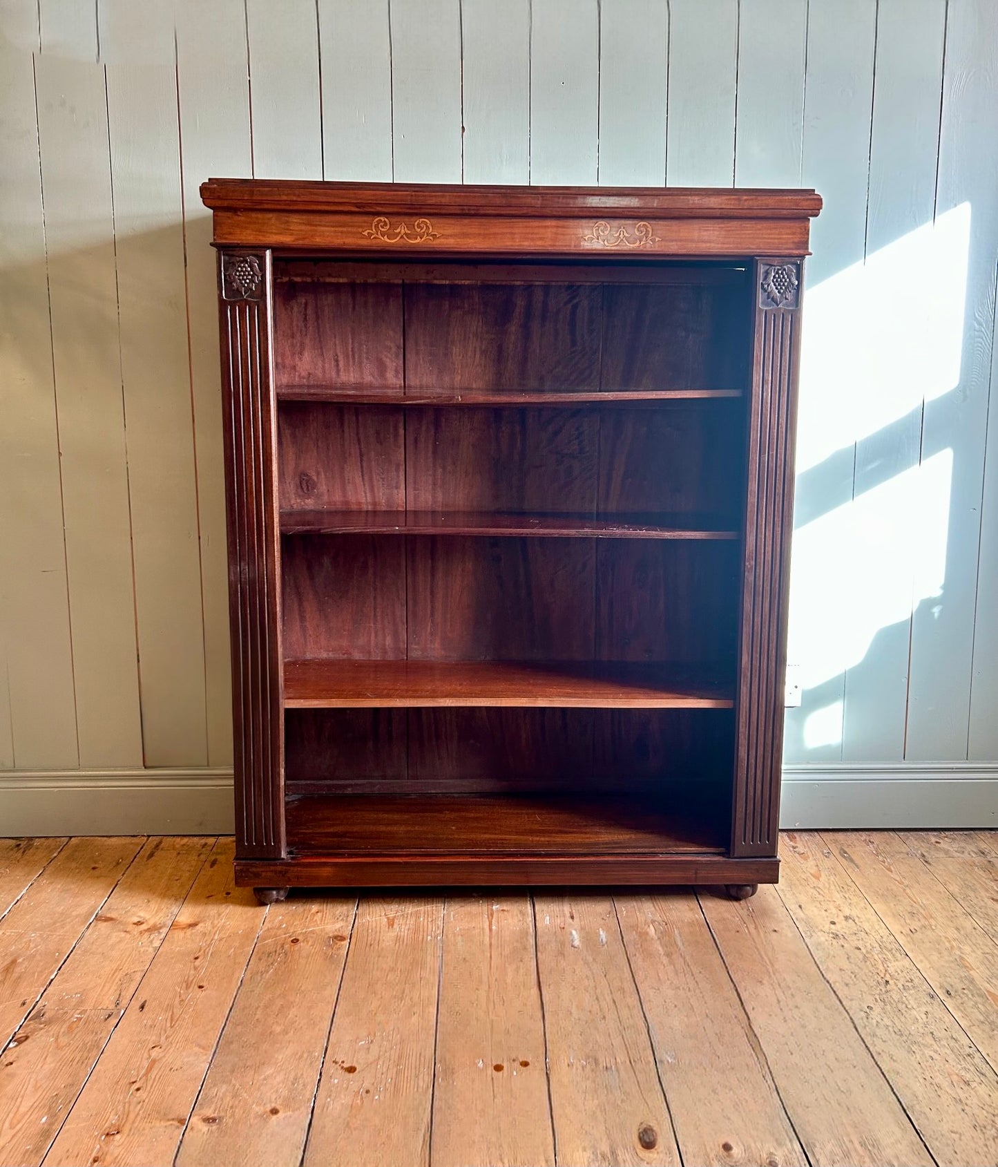 Edwardian Mahogany Open Bookcase