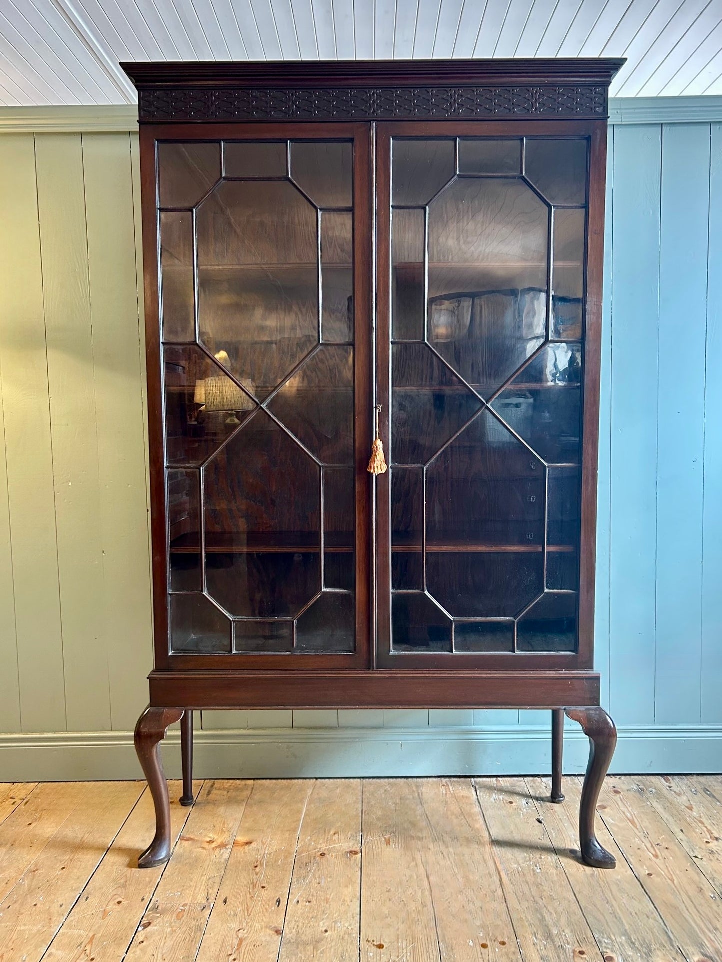 Victorian Astral Glazed Mahogany Bookcase
