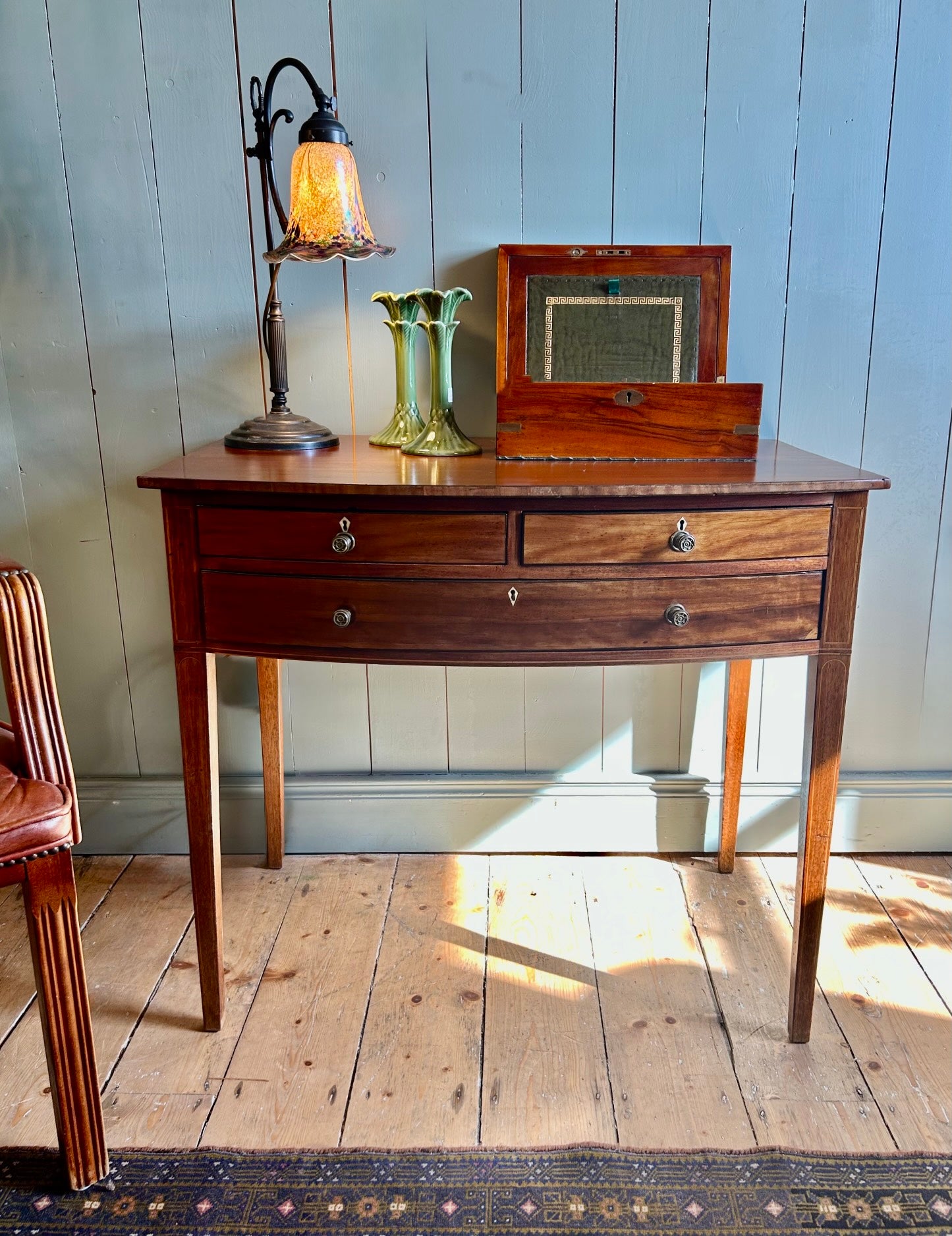 Victorian Bow Front Hall Table or Console