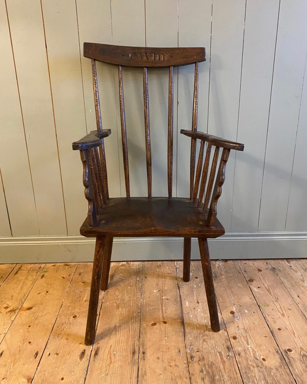 Early 1900s Ash and Elm Welsh Stick Chair
