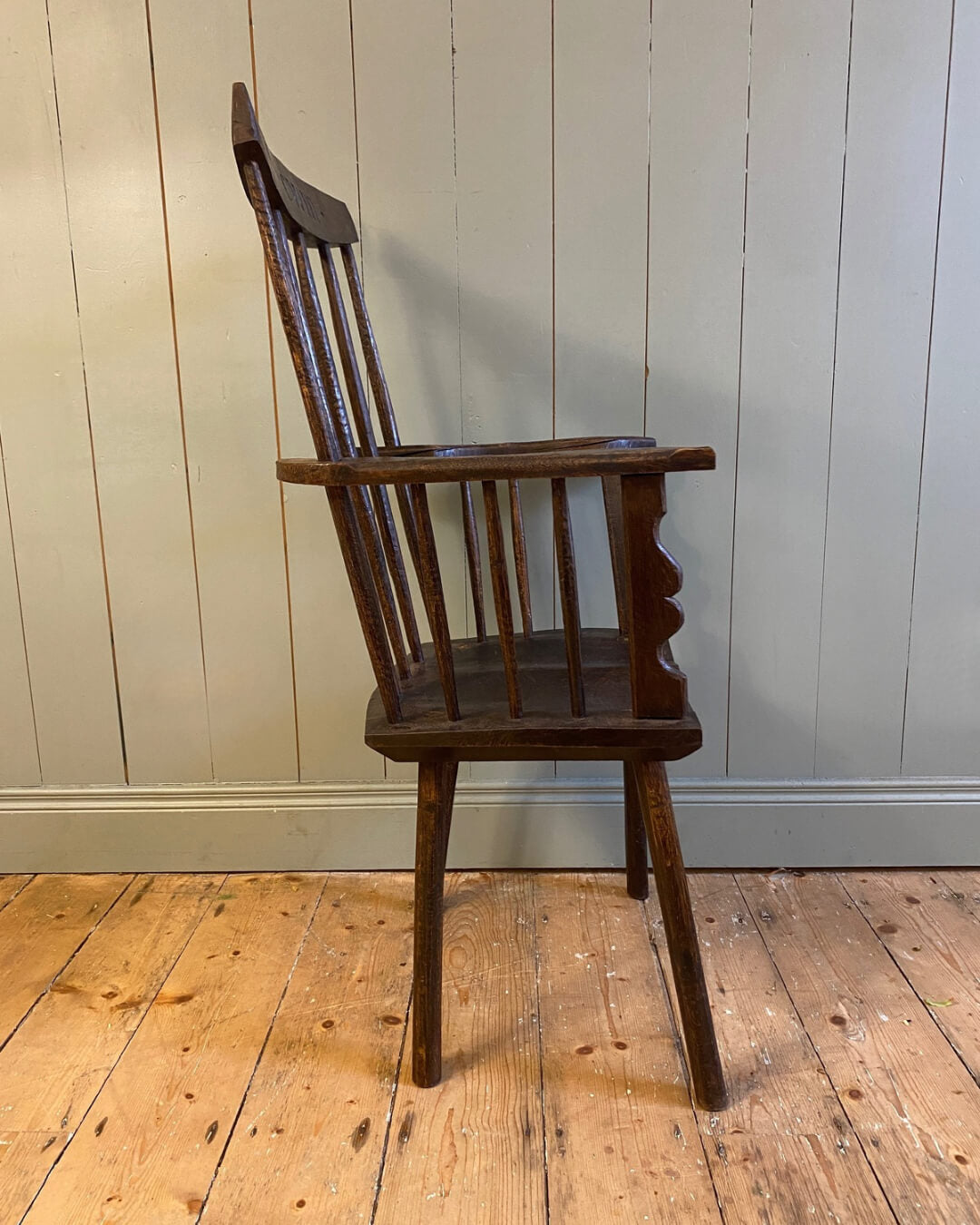 Early 1900s Ash and Elm Welsh Stick Chair