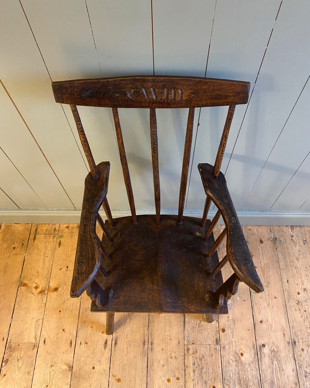 Early 1900s Ash and Elm Welsh Stick Chair