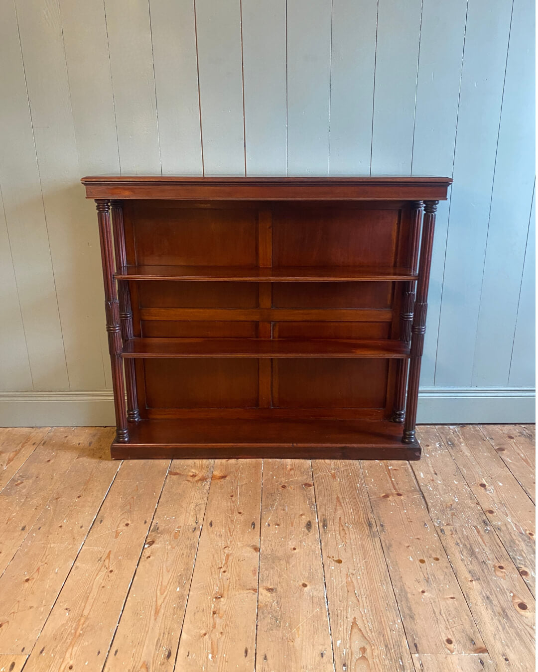 Early 1900s Mahogany Open Bookcase