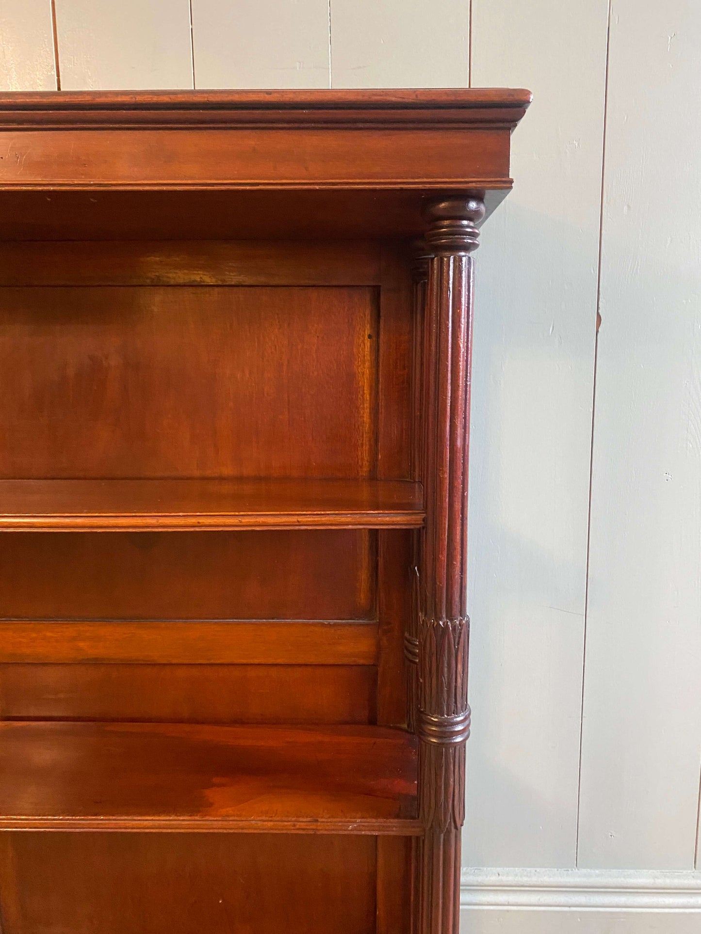 Early 1900s Mahogany Open Bookcase
