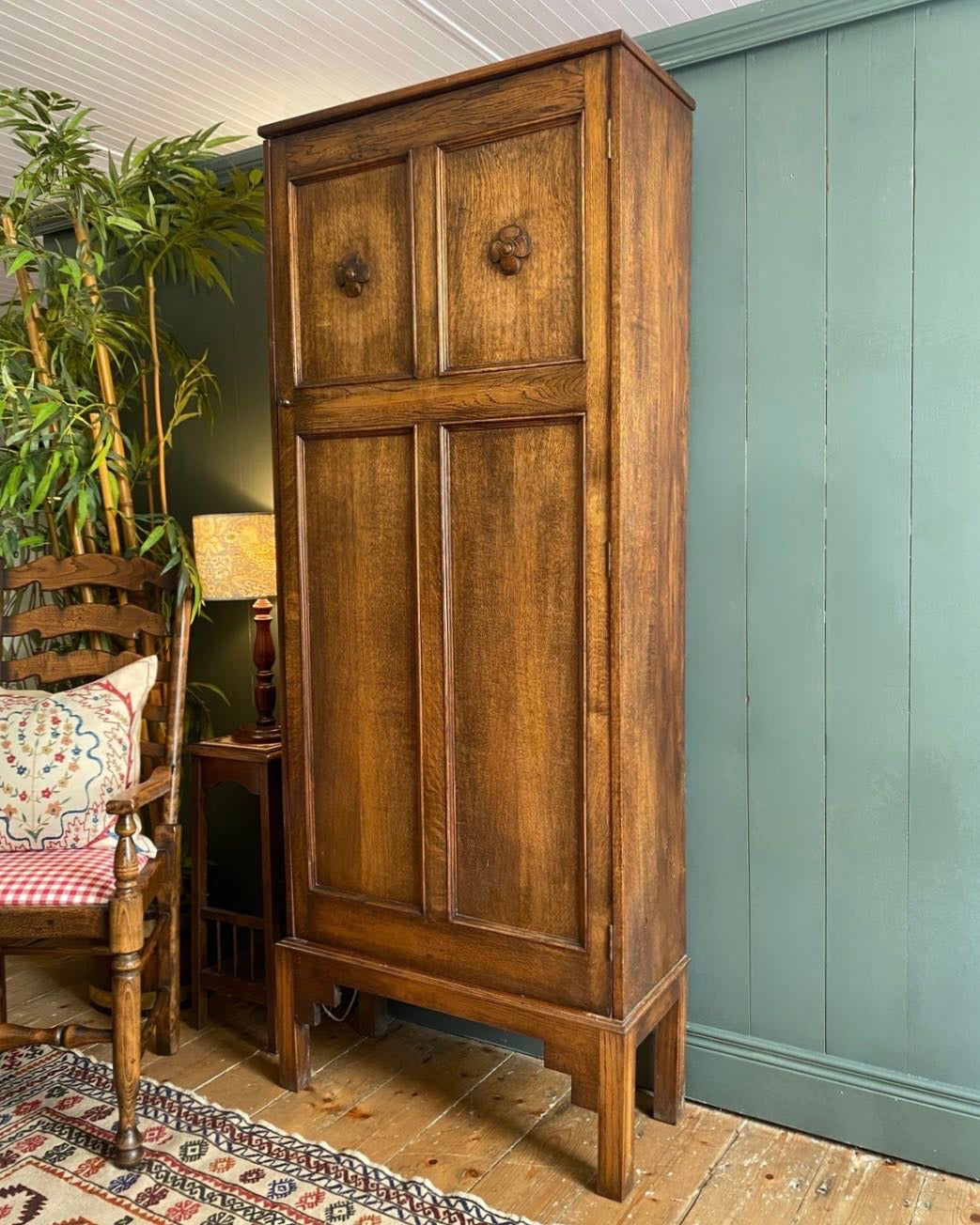 Early 1900s Slim Oak Cupboard