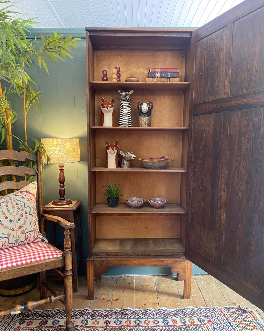 Early 1900s Slim Oak Cupboard