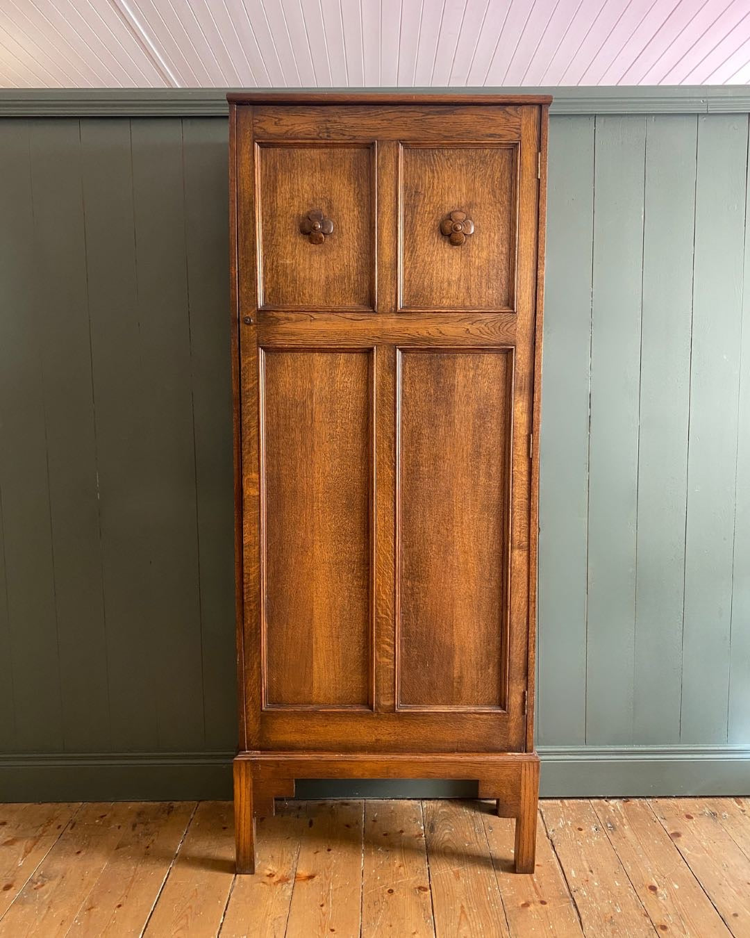 Early 1900s Slim Oak Cupboard