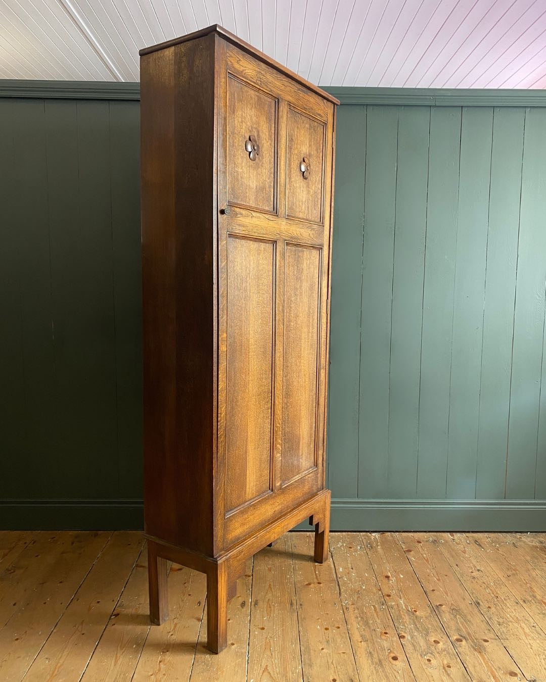 Early 1900s Slim Oak Cupboard