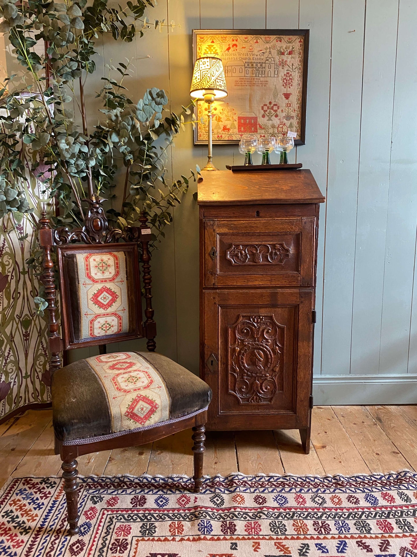Early 1900's Oak & Elm Bible Box/Lectern