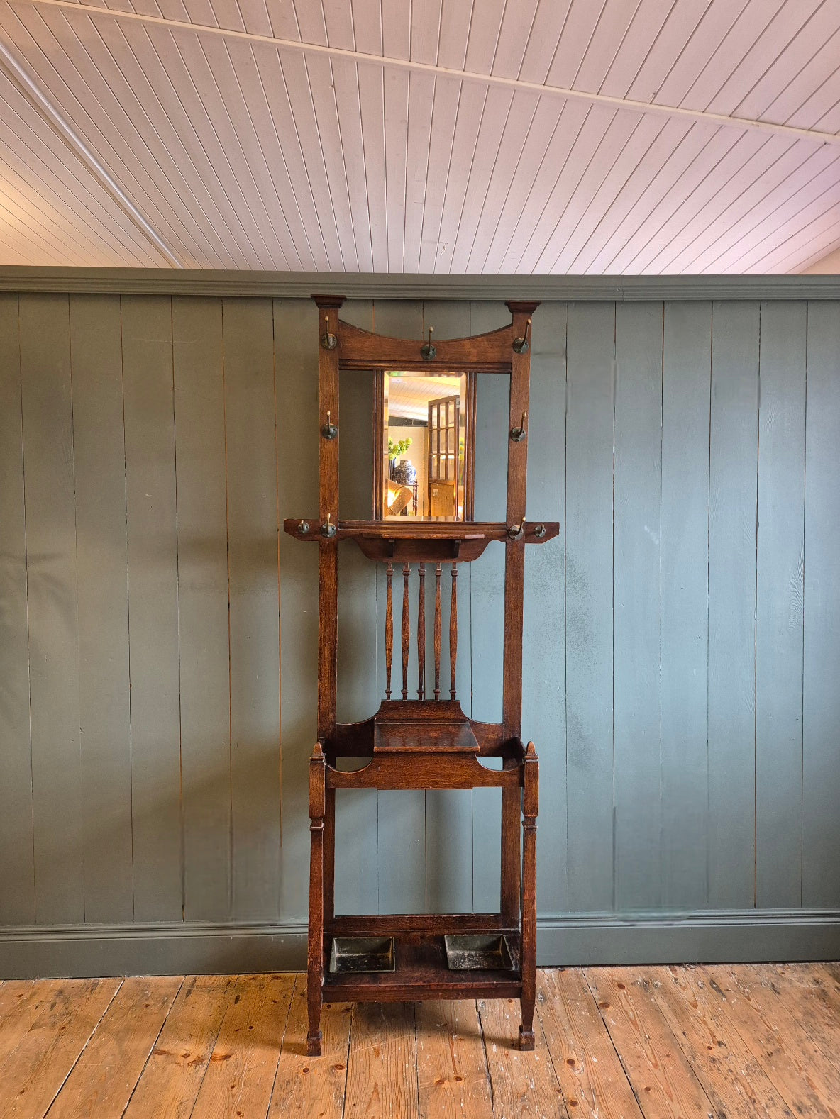 Early 1900's Oak Hallstand