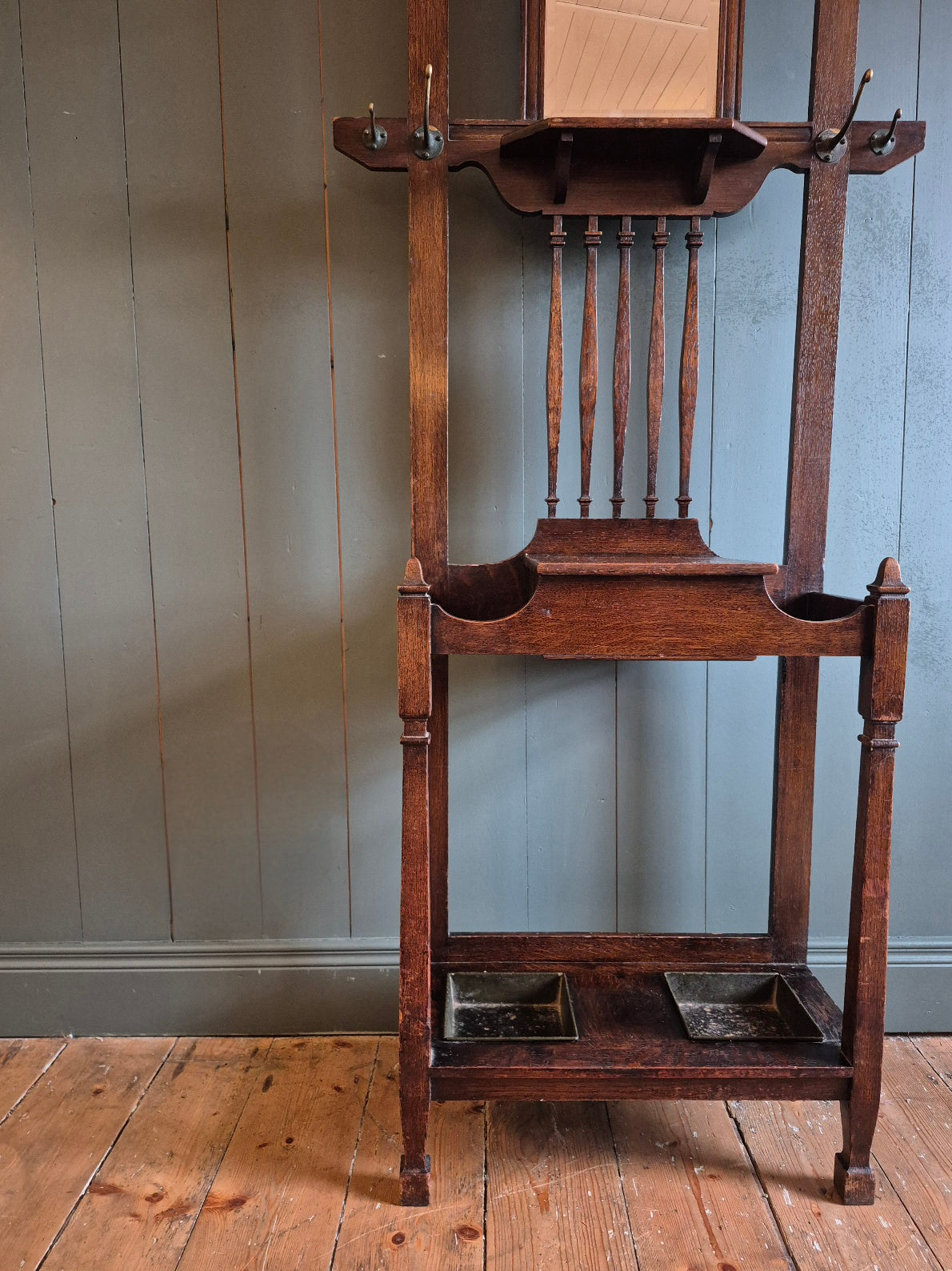 Early 1900's Oak Hallstand