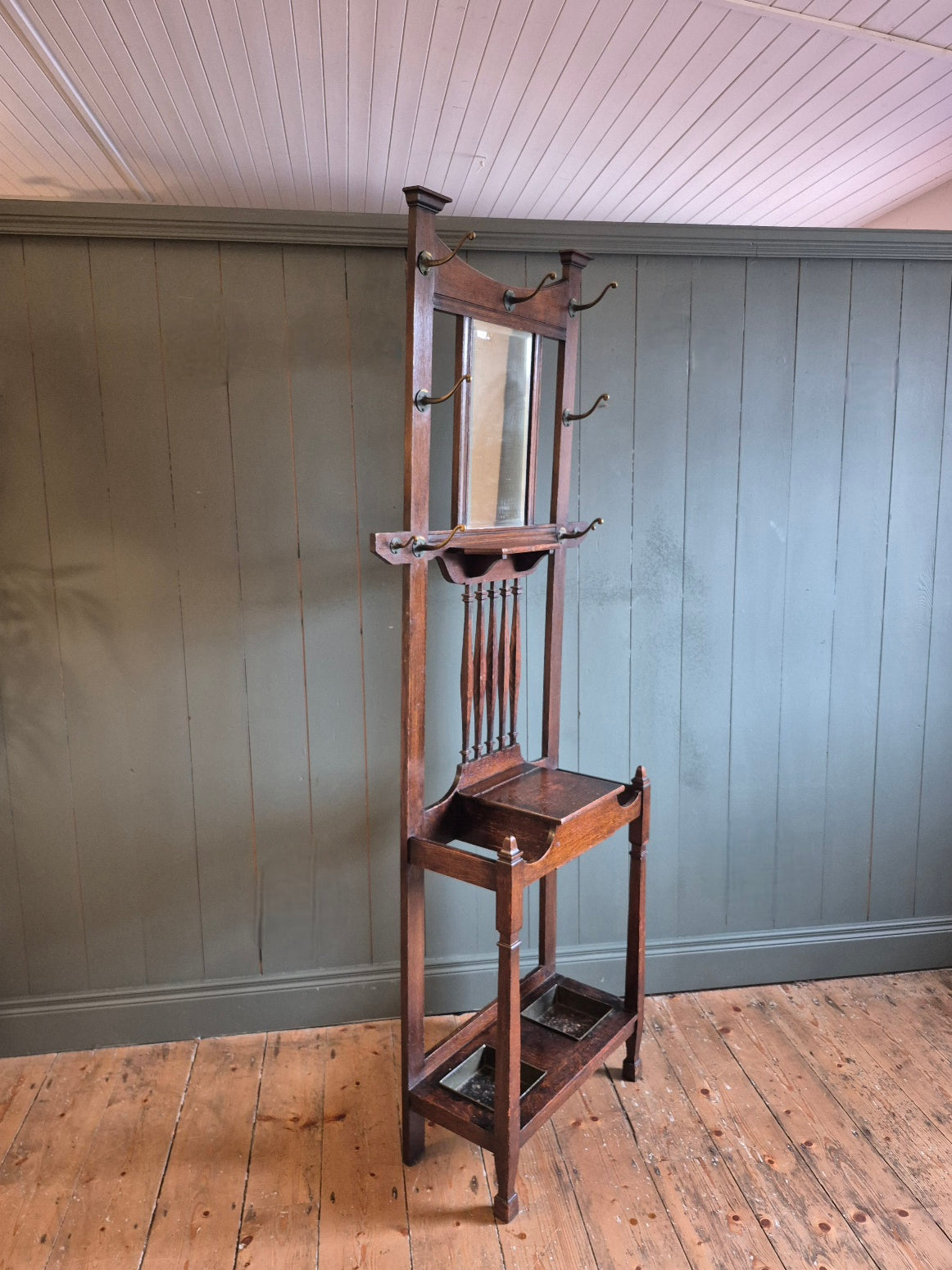 Early 1900's Oak Hallstand