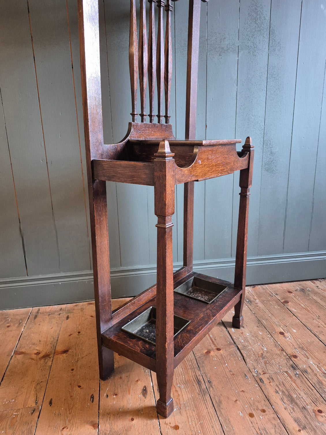 Early 1900's Oak Hallstand