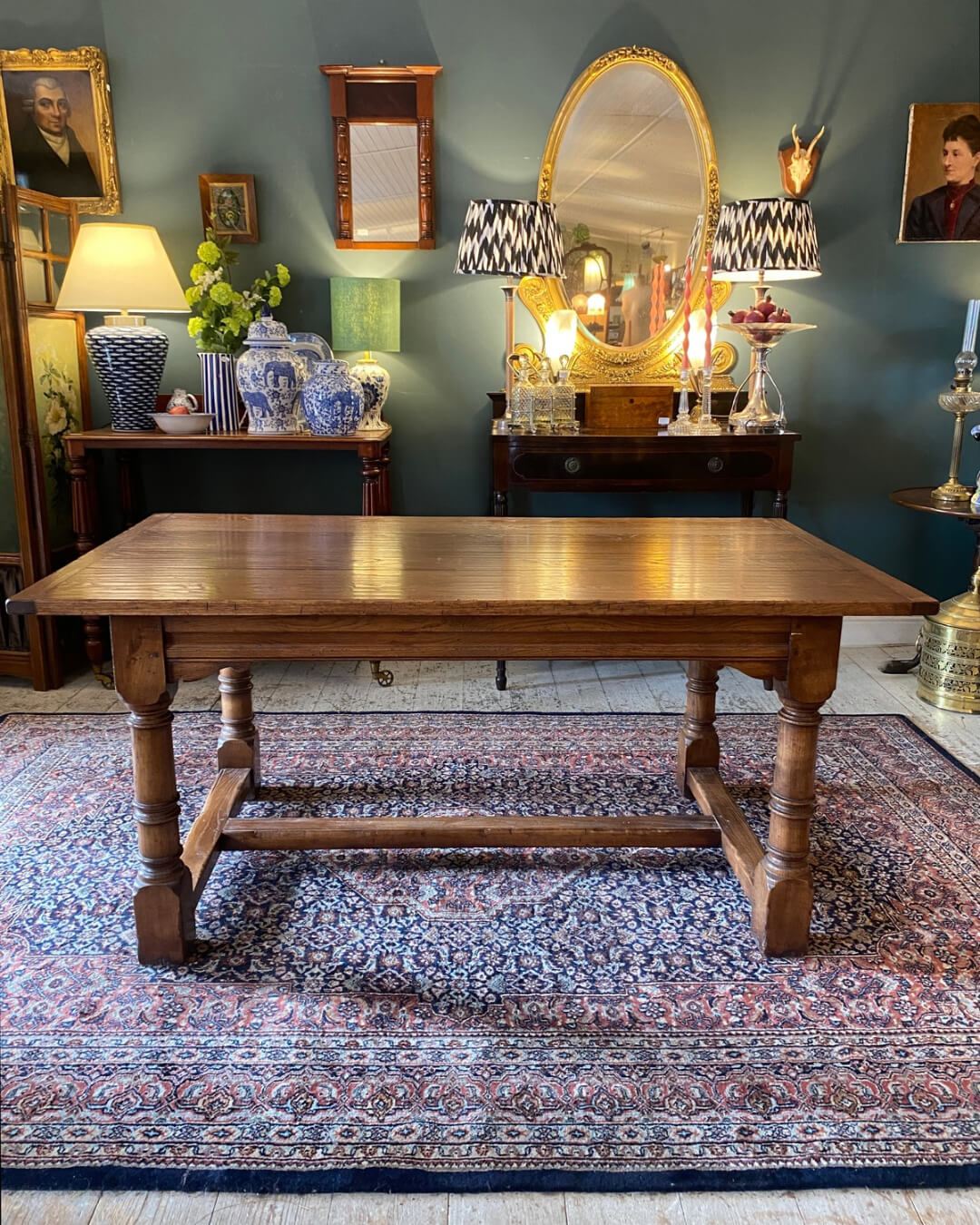 Early 1900s Oak Rectory Dining Table