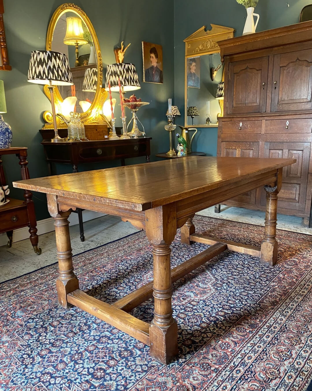 Early 1900s Oak Rectory Dining Table
