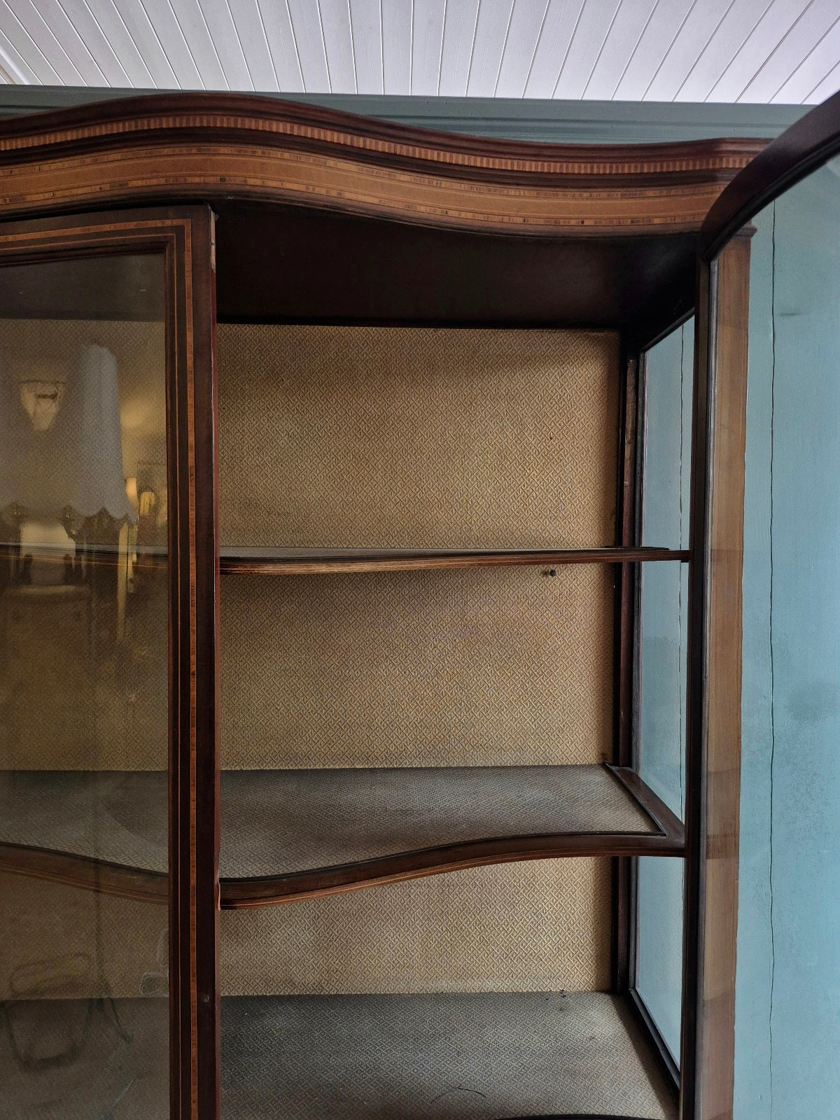 Early 1900's Serpentine Glazed Cabinet