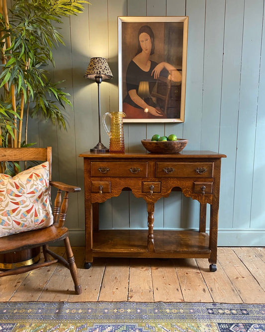 Early 1900s Small Oak Dresser Base