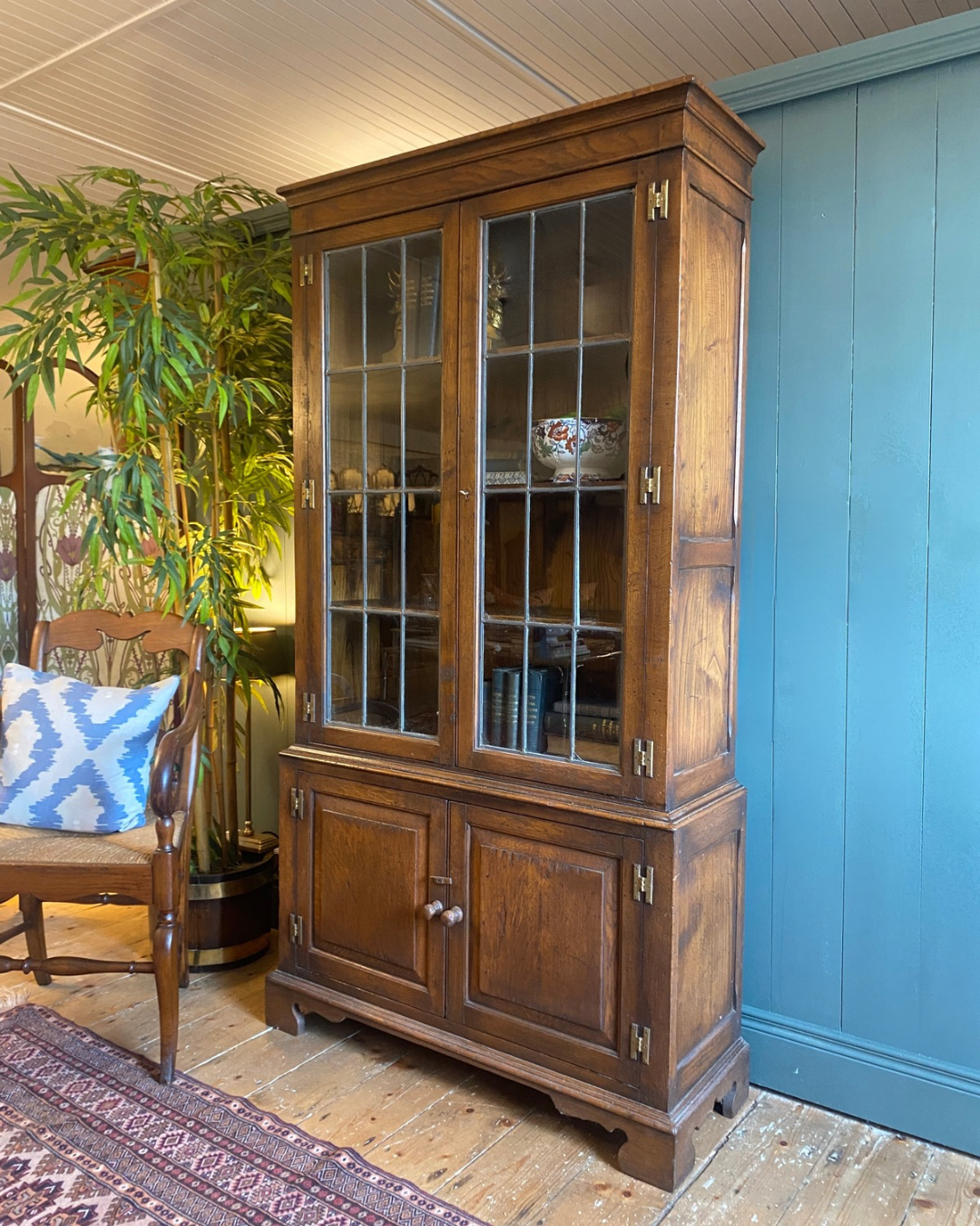 Early 1900's leaded Glass Bookcase