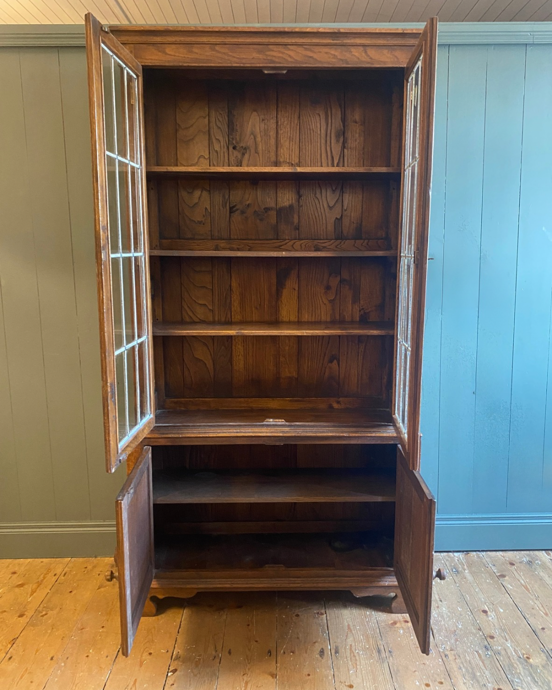 Early 1900's leaded Glass Bookcase