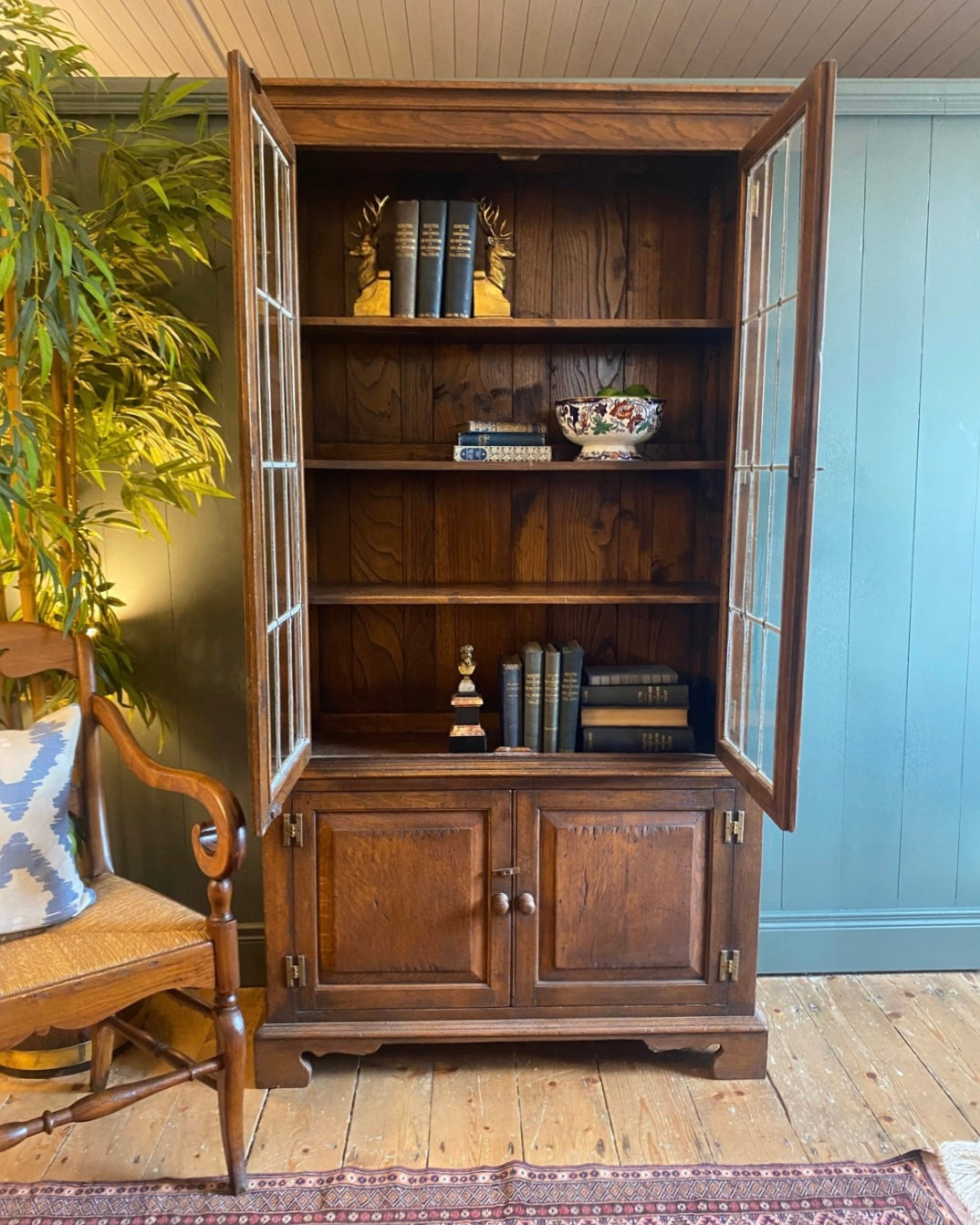 Early 1900's leaded Glass Bookcase
