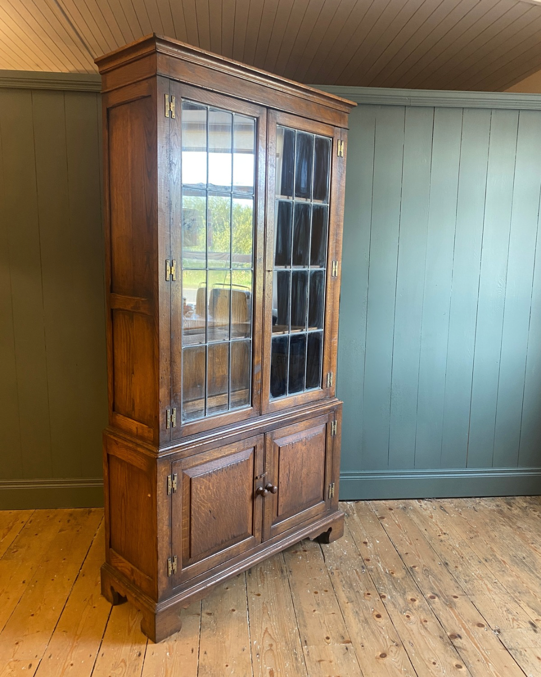 Early 1900's leaded Glass Bookcase