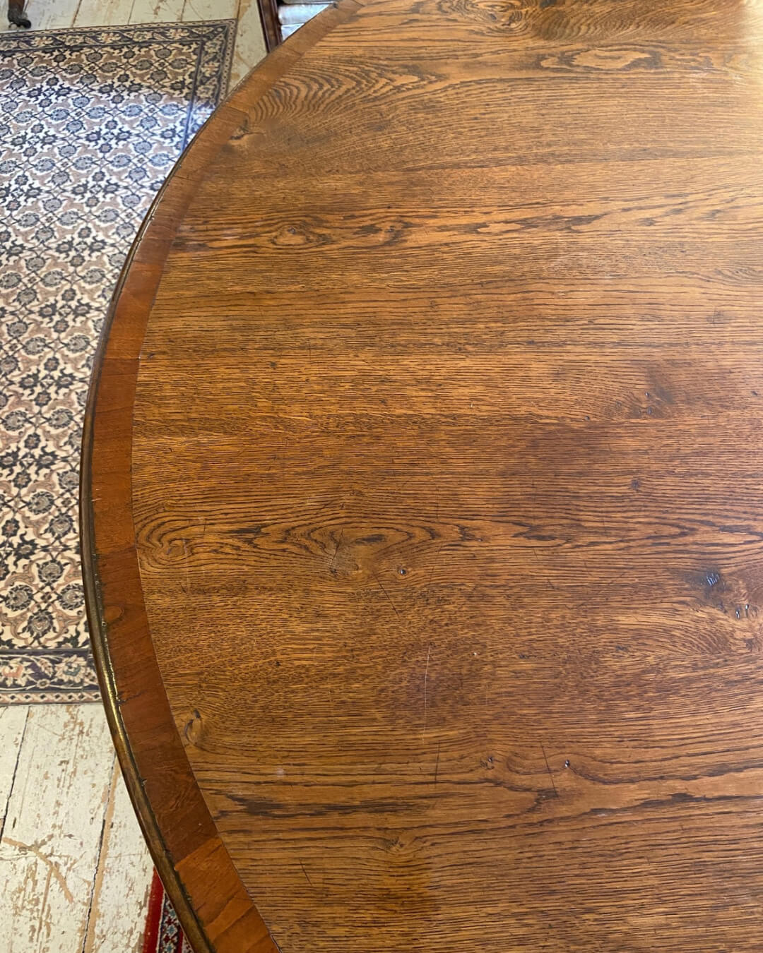 Early 19th Century Solid Oak Round Dining Table