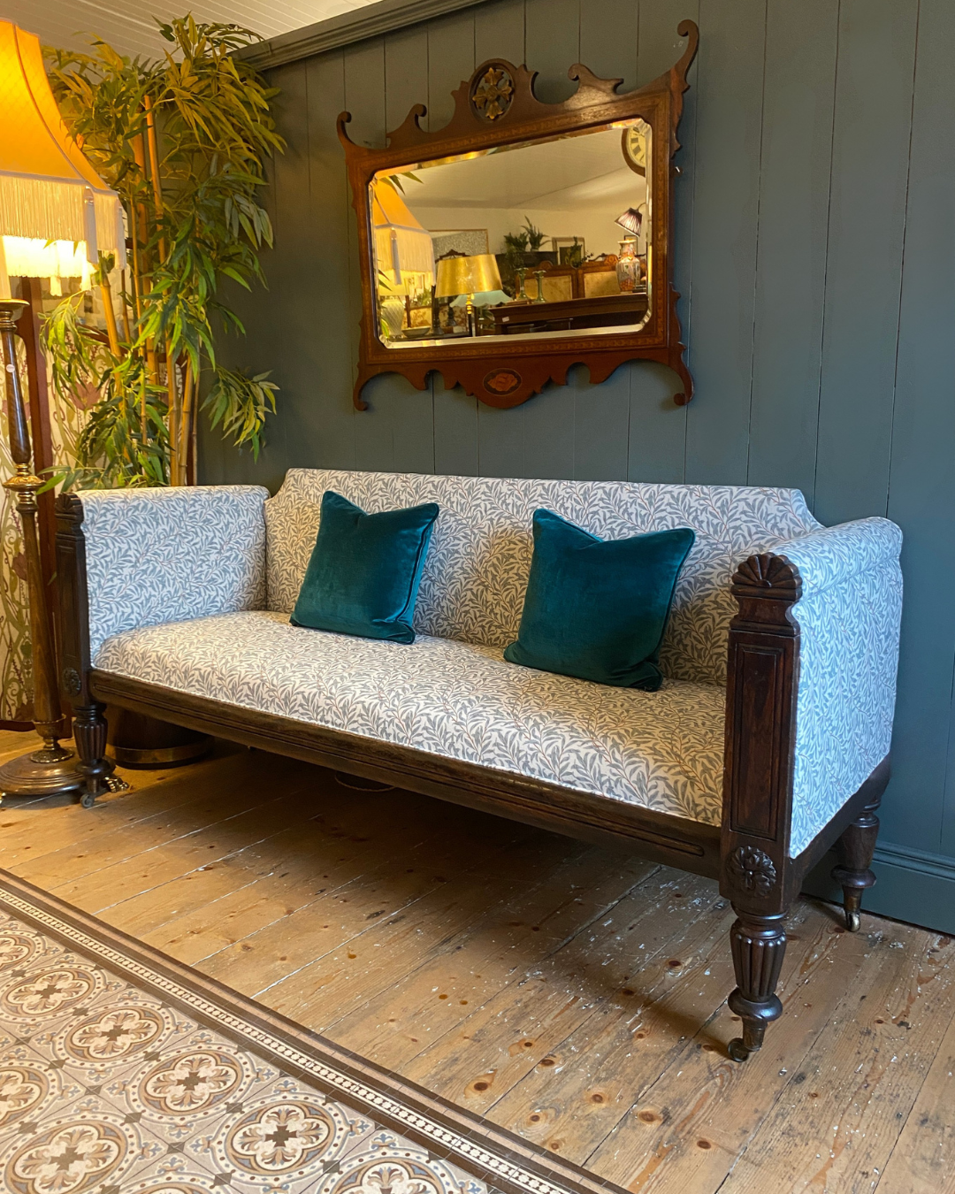 Early 1900's Antique Mahogany Settee