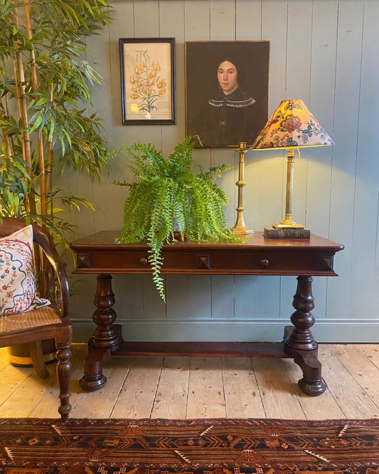 Early Victorian Rosewood Library Table